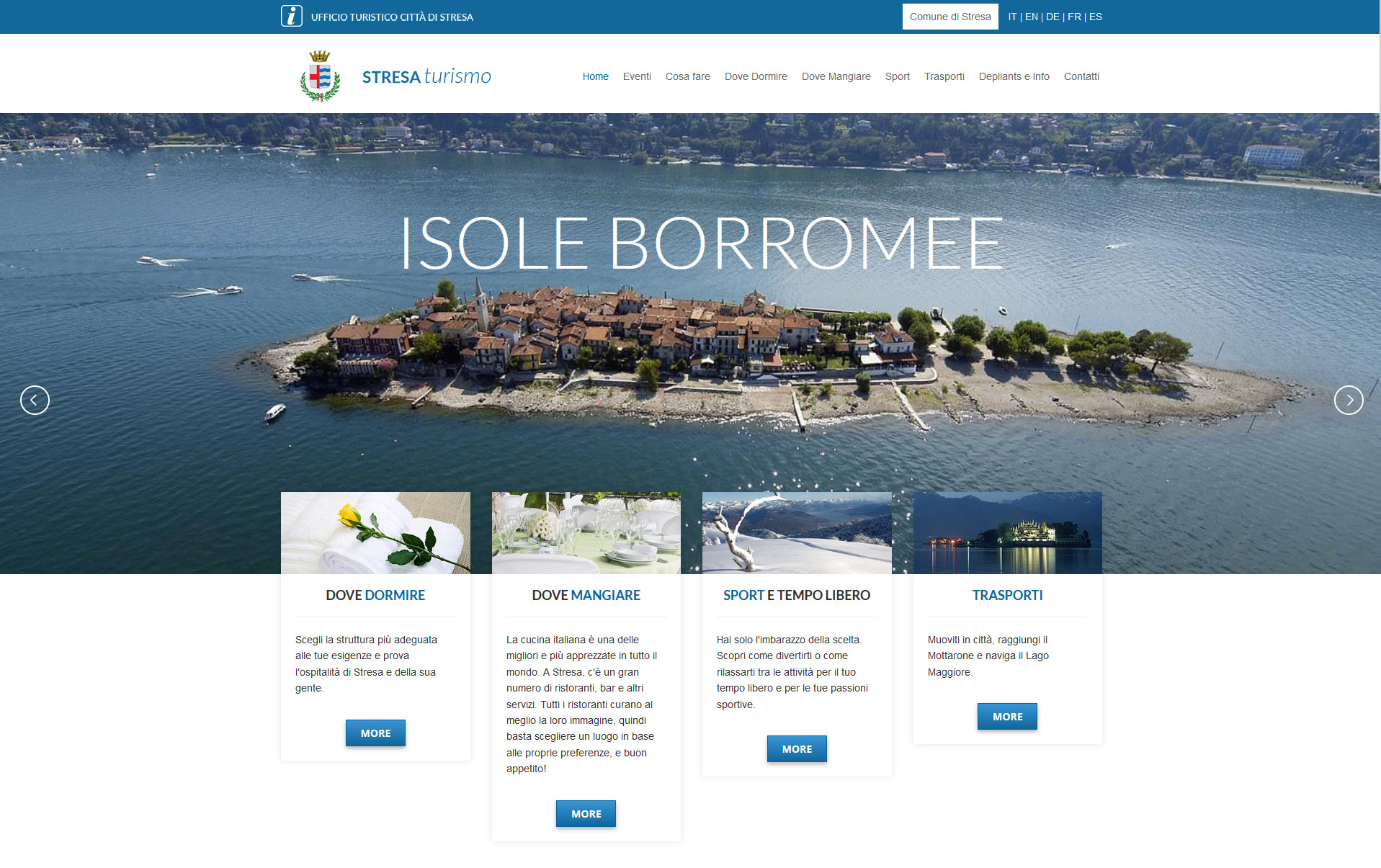 portale turistico realizzato con umbraco - stresa turismo